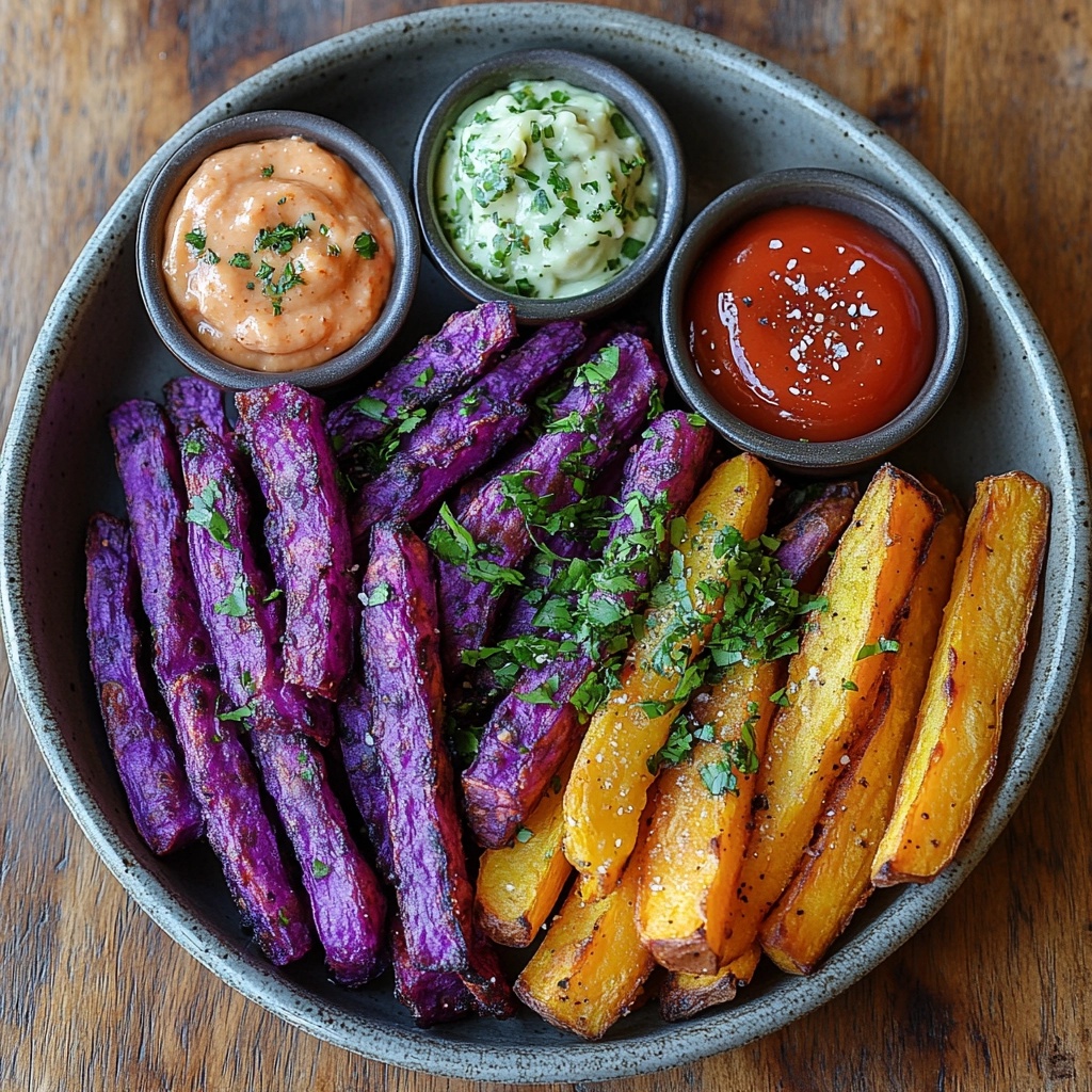 purple sweet potato fries