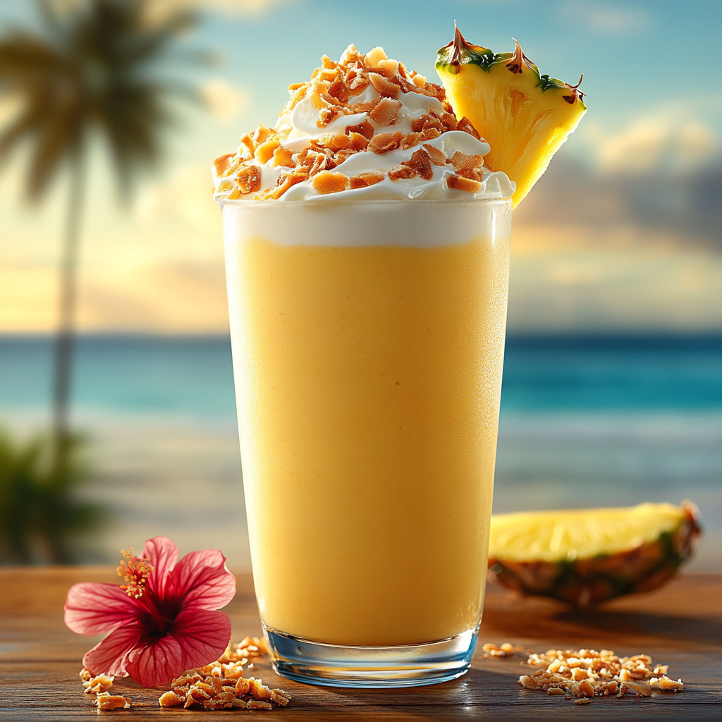  Pineapple Coconut Paradise Smoothie 