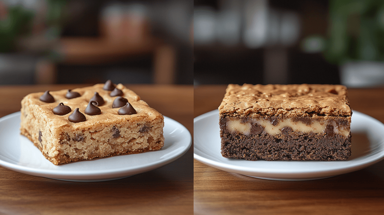 side-by-side blondie and a brookie