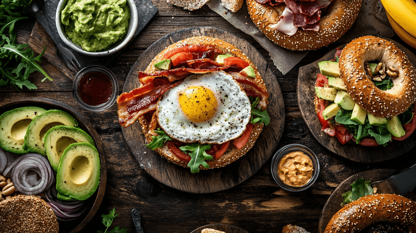 Whole wheat bagels are a delicious