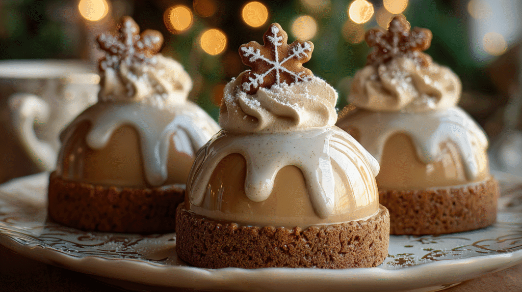 Gingerbread Latte Mousse Domes 1