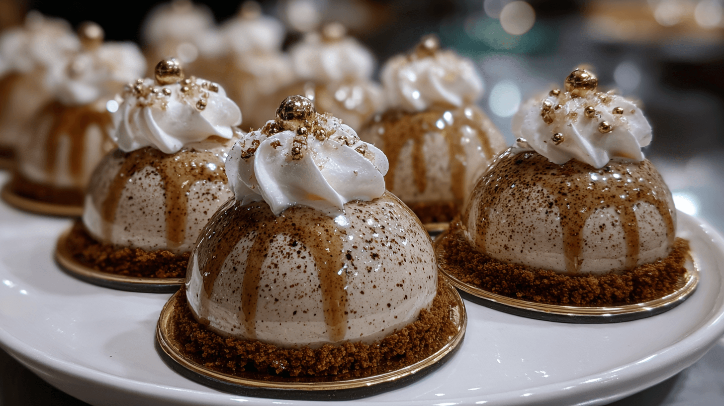 Gingerbread Latte Mousse Domes