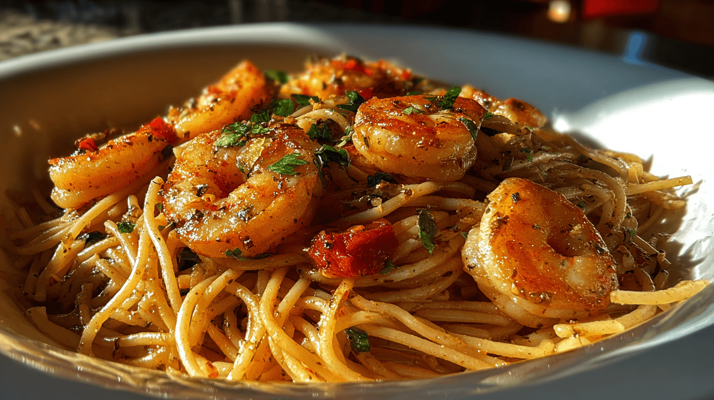Jamaican Shrimp Pasta