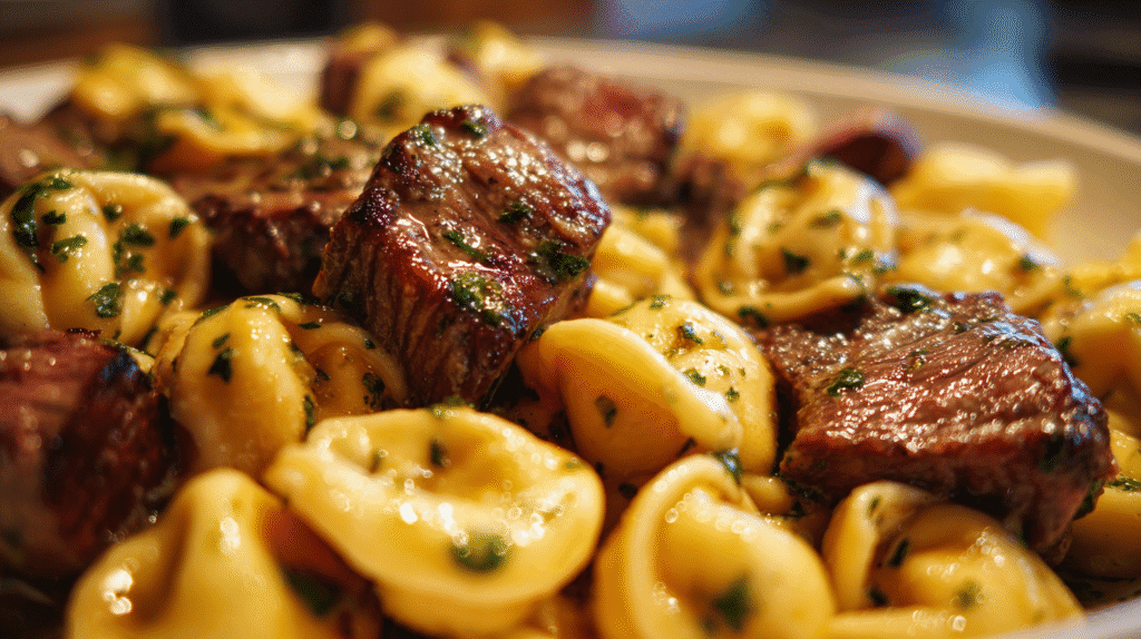 One-Pan Cowboy Butter Tortellini Steak Bites 1