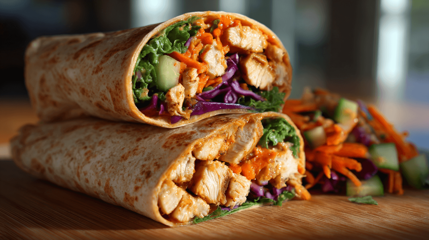 Thai Peanut Chicken Wrap