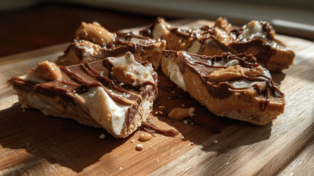 Peanut Butter Chocolate Greek Yogurt Bark