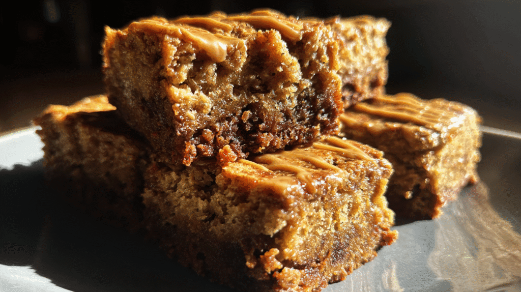 4 Ingredient Peanut Butter Banana Bars