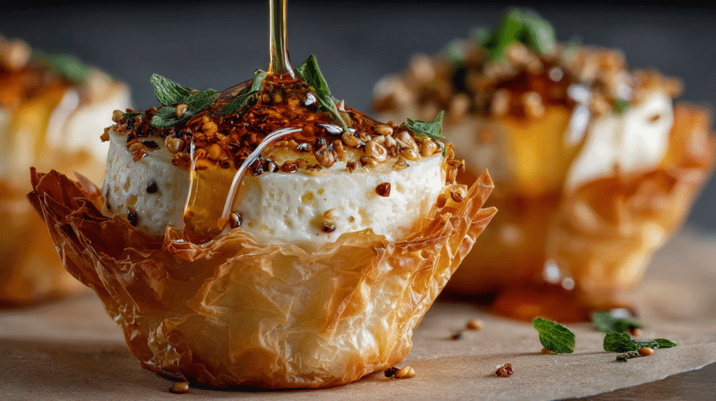 15-Minute Baklava Cheesecake Phyllo Cookies with Honey Drizzle - The ...