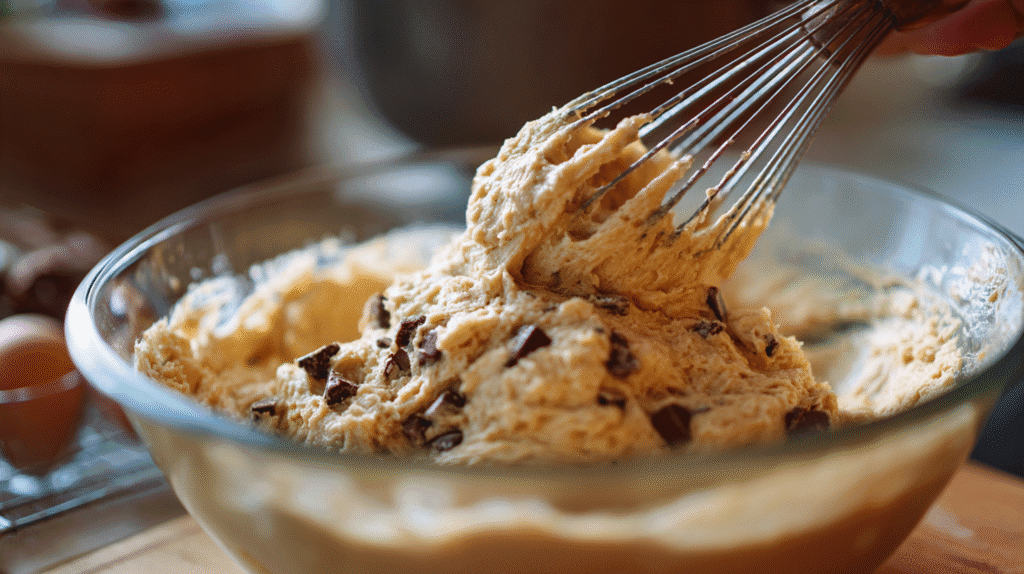 Mixing Batter For Chocolate Chip Bread
