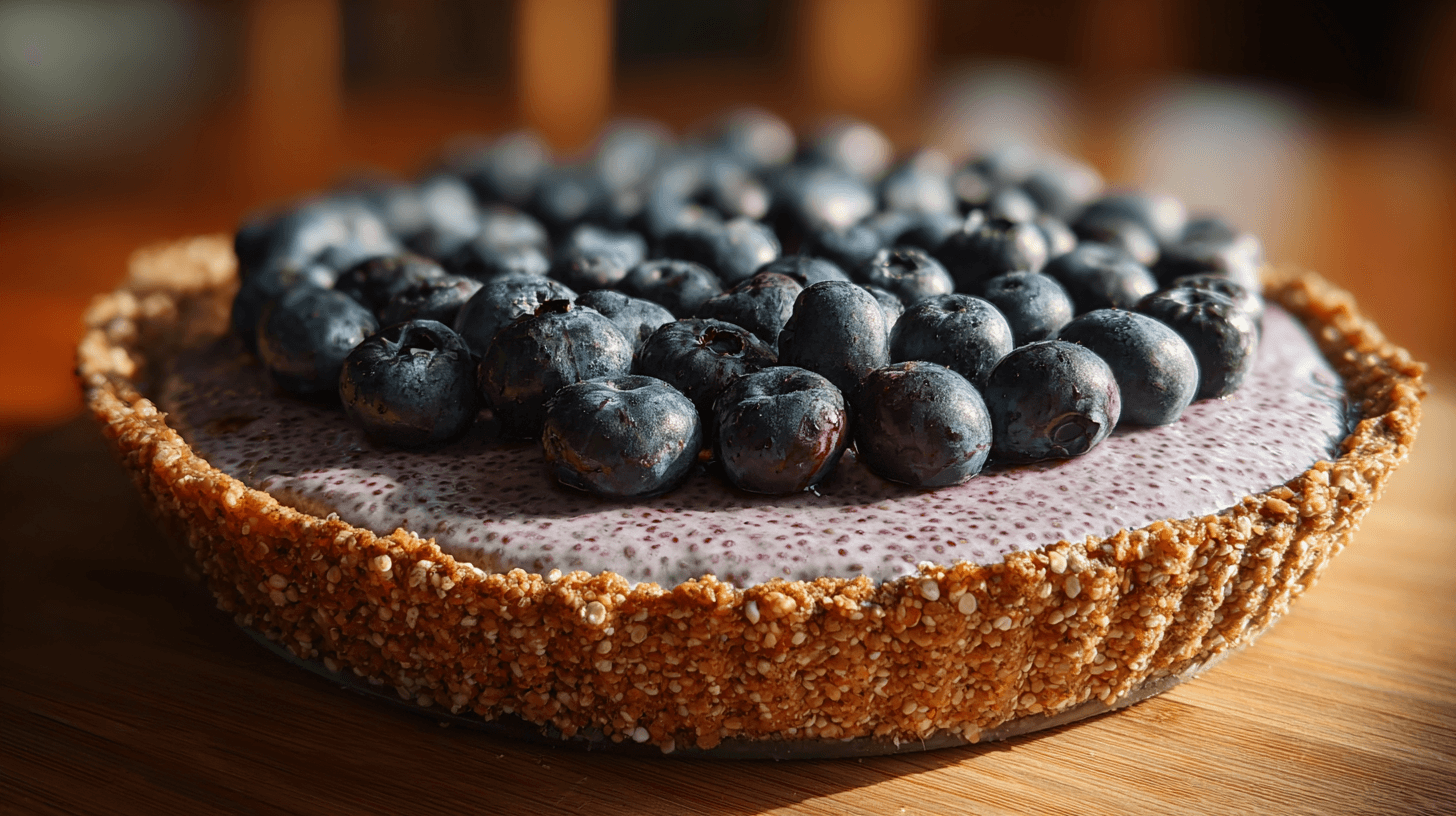 No-Bake Blueberry Chia Seed Pie