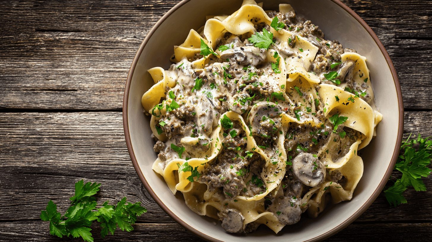 Ground Beef Stroganoff