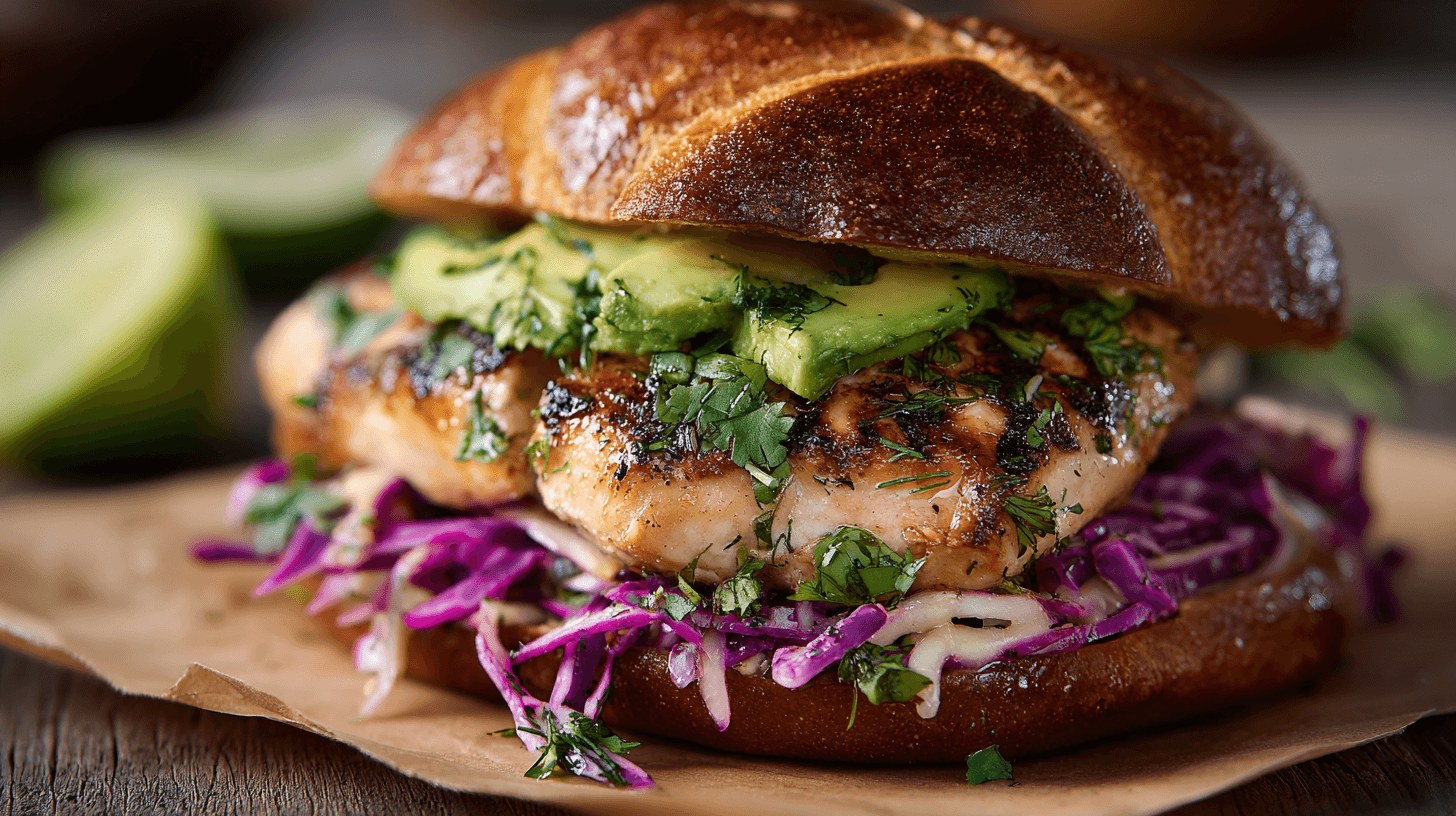 cilantro lime chicken sandwiches
