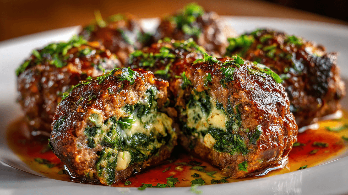 Spinach Garlic Meatballs
