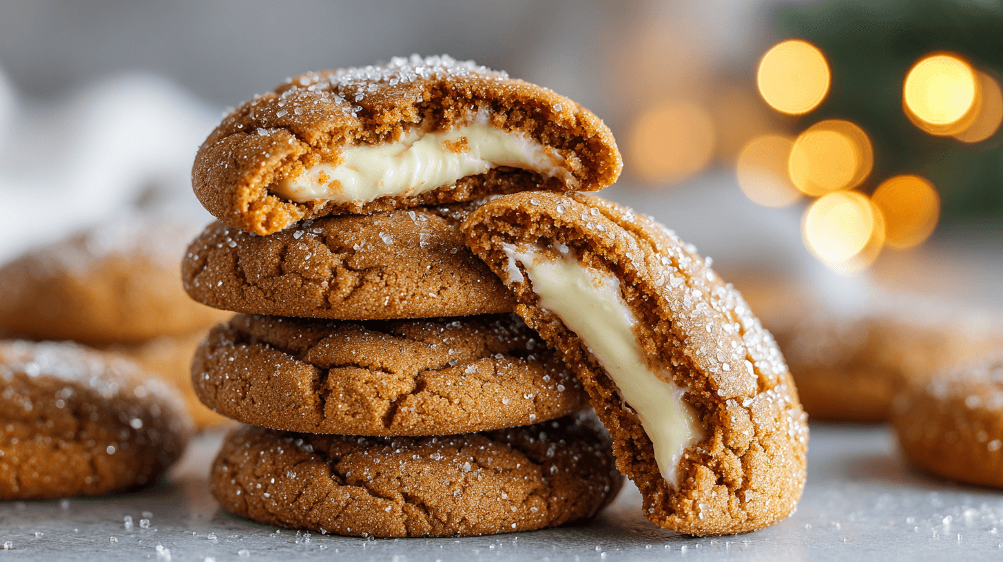 Gingerbread Cheesecake Cookies