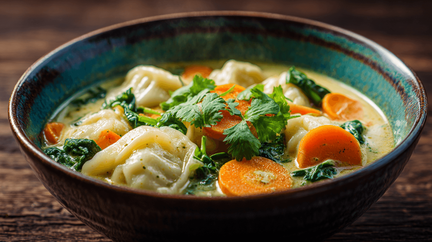 Creamy Thai Dumpling Soup